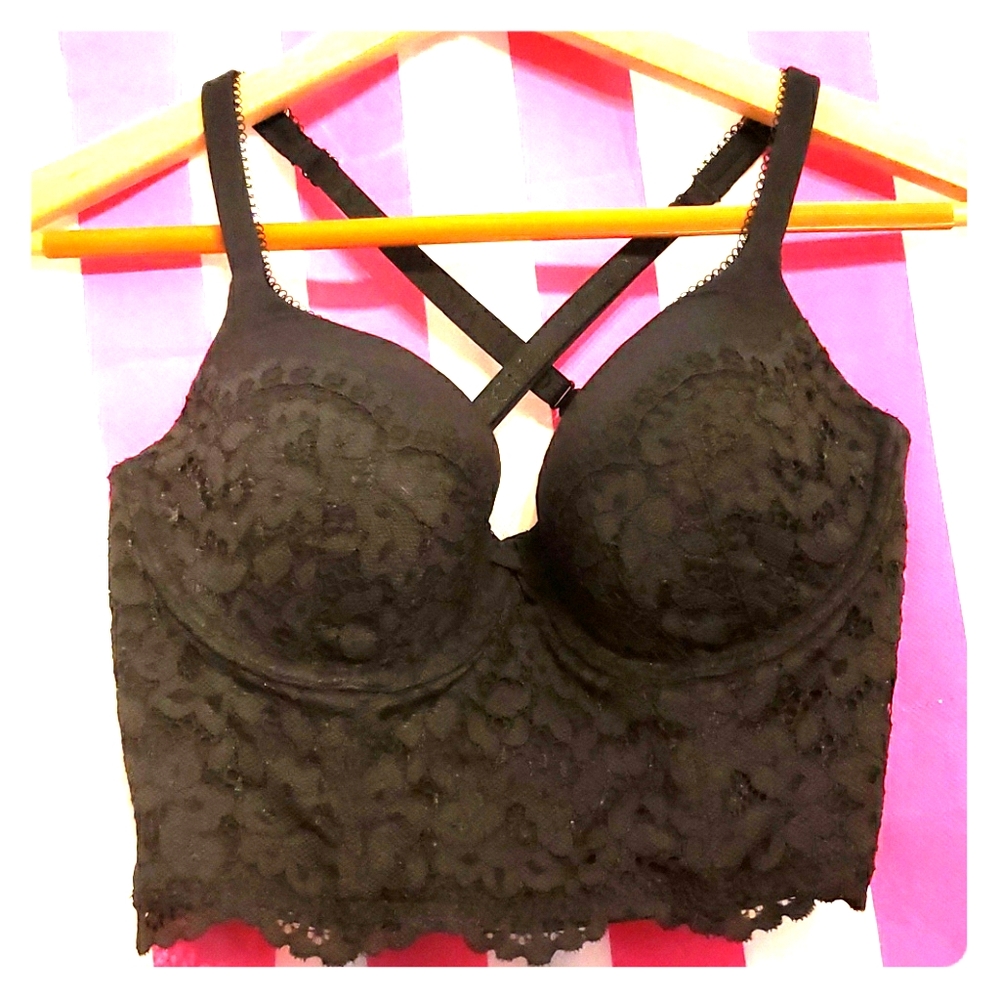 NWT VS Body by Victoria Black Lace Bustier